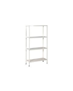 Estanteria metal 4 estantes con tornillos 145 x 73 x 30 cm blanca