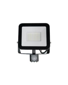 Proyector iluminacion 50w ip44 4500lm 6500k led sonedas metal negro plano sensor movimiento mk-020011015353