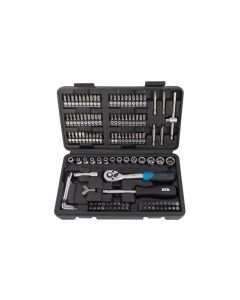 Maletin de vasos y puntas 1/4" 130 pzs