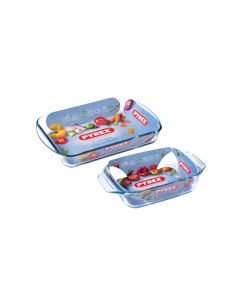 Bandeja vidrio horno pyrex set 2 uds 35x23cm / 27x17cm