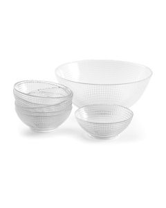 Ensaladera cristal + 6 bols set 7 pzas generation