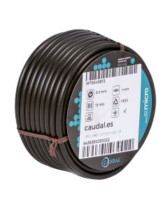 Microtubo flexible negro para goteo ø 6 x 4 mm 15 m