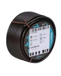 Microtubo flexible negro para goteo ø 6 x 4 mm 25 m