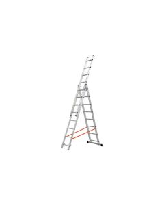 Escalera aluminio profesional triple combinada 3x14 peldaños