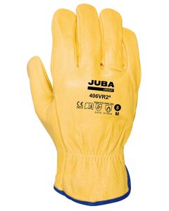 Guante piel flor vacuno driver amarillo 2a talla 8