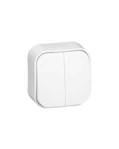 Conmutador doble blanco ip21 forix