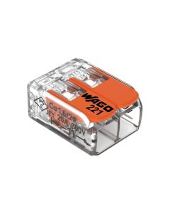 Borna de conexion rapida 2 vias 4mm2 100 und. 221-412 wago