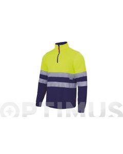 Sudadera alta visibilidad marino / amarillo fluor talla m velilla