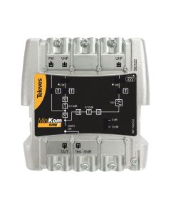 Amplificador minikom matv 3e/1s ""easy f"" fm-v-u"