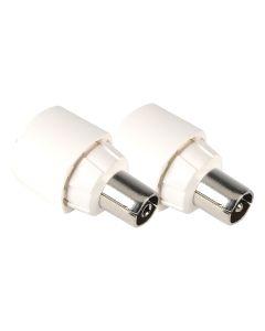 2 conectores macho-hembra recto blanco 4316