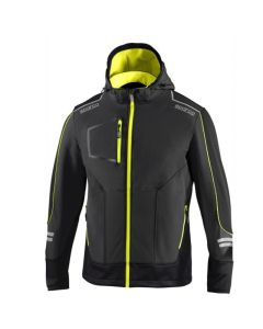 Chaqueta tech softshell gris /amarillo fluor talla l