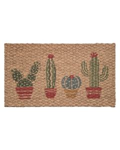 Felpudo coco trenzado cactus 40 x 70 cm
