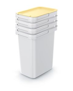 Cubos reciclaje apilables set 4 uds 12 l tapas colores play