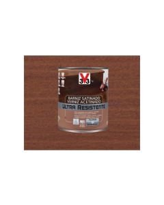 Barniz interior al agua ultra resistente satinado 750 ml sapeli v33