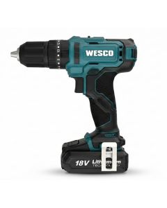 Taladro percutor 18v, 50nm bateria de 2.0 ah y cargador wesco