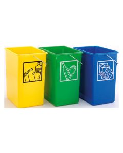 Cubeta reciclar 20 x 28 x 34 cm con asa 15 l azul fervik