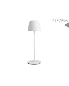 Lampara led recargable eureka blanca 38 cm