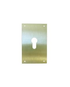 Placa cerradura boca pera 80x120mm latón mate m-51/80120p clovan