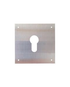 Placa cerradura boca pera 80x80mm inox satinado m-51/8080p clovan