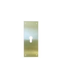 Placa cerradura boca pera 80x250mm latón mate m-51/80250p clovan