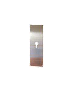 Placa cerradura boca pera 80x250mm inox satinado m-51/80250p clovan