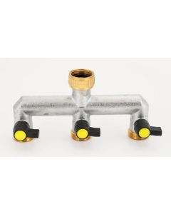 Distribuidor 3 vias laton natuur