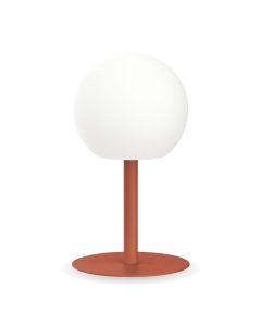 Lampara sobremesa bola terracota acero 400l xanlit recargable acero