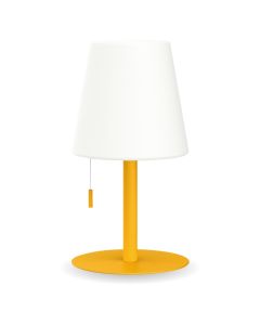 Lampara sobremesa cono amarillo acero 400l xanlite recargable acero