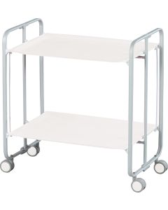 Carrito de te plegable gris/blanco