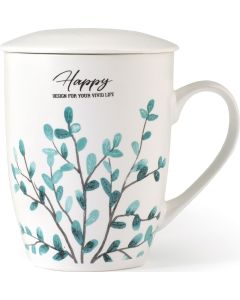 Taza infusionera bonechina filtro inox botanic surtido