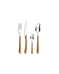 Cuberteria 24 piezas eclat madera natural