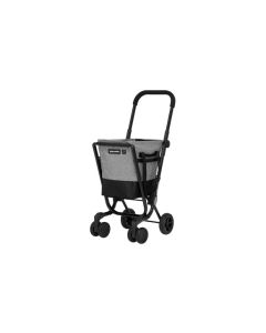 Carro compra 4 ruedas gir. easy go gris / negro ambit