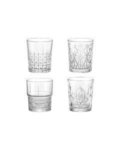 Vasos tallados bartender set 4 u surtidos