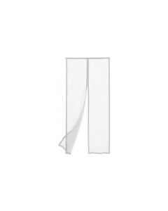 Mosquitera puerta fija con fijacion textil 2 uds 80 x 250 cm blanca