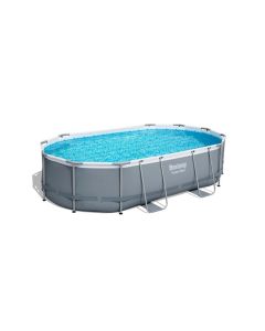 Piscina desmontable oval power steel10.949 l depuradora cartucho tipo ii 488x305x107 cm gris