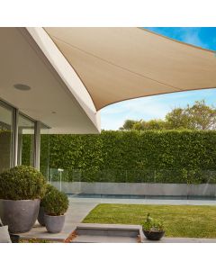 Toldo vela sombreo triangular grade sail 340 gr 5x5x5 m tierra coolaroo