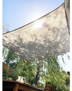 Toldo vela sombreo cuadrado ready to hand 125 gr 3x3 m tierra coolaroo