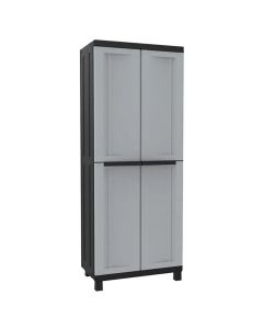 Armario resina alto 2 puertas twist negro 68 x 39 x 170 cm