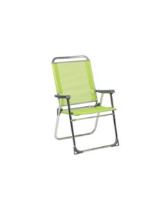 Sillon playa fijo seguridad respaldo alto aluminio fibreline pistacho