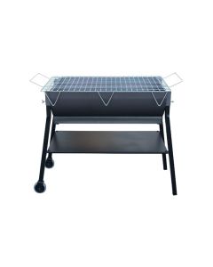 Barbacoa carbon-leña rectangular curva especial calcots 87 x 50 x 82 cm flores cortés