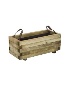 Jardinera de madera rectangular 31l baroque 70x30x28 cm