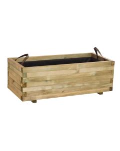 Jardinera de madera rectangular 141l baroque 110x50x38 cm