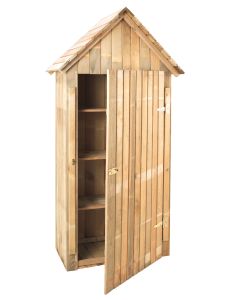 Armario exterior de madera wissant 193 x 78 x 45/60 cm
