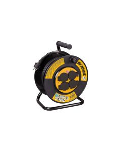 Enrollacable 3 x 2,5 / 35 m. 4 tomas con tapa ip44 con proteccion termica e infantil