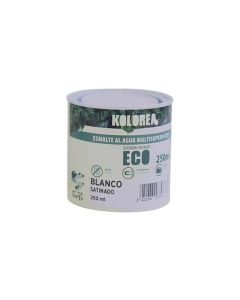Esmalte al agua eco satinado kolorea 250 ml blanco