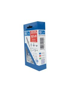 Remache cabeza alomada ø 3,2 x 8 mm bralo 120 uds