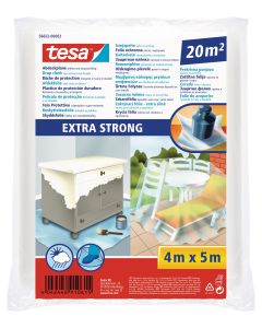 Plastico cubretodo protector extrafuerte tesa tape 5 x 4 m