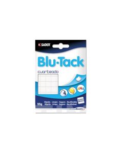 Masilla adhesiva reutilizable precortada blu-tack 55 gr blanco