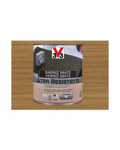 Barniz interior al agua ultra resistente mate 750 ml roble oscuro v33