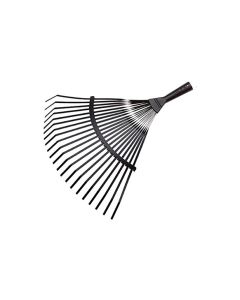 Escoba recogehojas metalica 21 dientes planos 38,5 cm sin mango